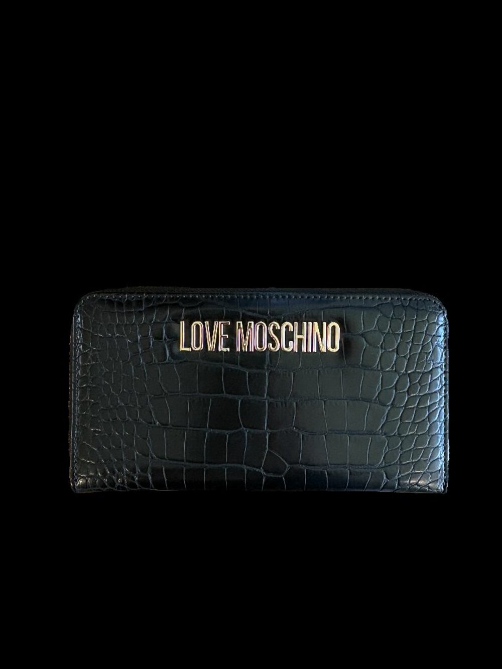 Love Moschino Pu St Crocodile Black Wallet